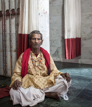 Portrait of a resident from the Miron-Jolla-Colony who holds religious processions within the colony.
